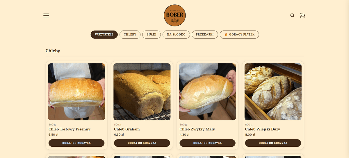Piekarnia Bober — sklep